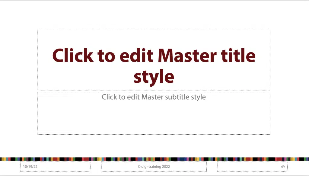 Template for PowerPoint presentation