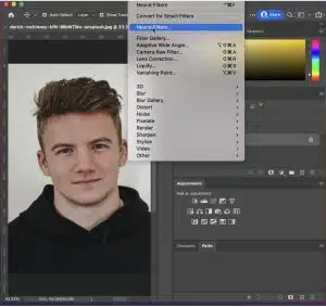 Neural filters in Adobe Photoshop